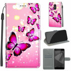 For Xiaomi Redmi Note 4X / C03 Gradient Pink Flying Butterflies