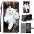 For Xiaomi Redmi Note 4X / C08 Flower Bush Big White Cat
