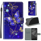 For Xiaomi Redmi Note 4X / C11 Blue Golden Chain Butterflies