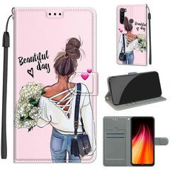 Voltage Coloured Drawing Magnetic Clasp Horizontal Flip PU Leather Case with Holder & Card Slots, For Xiaomi Redmi Note 8