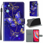 For Xiaomi Redmi Note 8 Pro / C11 Blue Golden Chain Butterflies