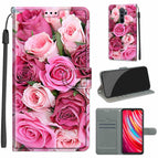 For Xiaomi Redmi Note 8 Pro / C17 Green Leaf Pink Rose