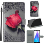 For Xiaomi Redmi Note 8T / C14 Black Water Drop Rose