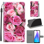 For Xiaomi Redmi Note 8T / C17 Green Leaf Pink Rose
