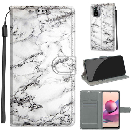 Voltage Coloured Drawing Magnetic Clasp Horizontal Flip PU Leather Case with Holder & Card Slots, For Xiaomi Redmi Note 10 4G/Note 10S