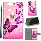 For Xiaomi Redmi Note 10 4G/Note 10S / C03 Gradient Pink Flying Butterflies