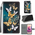 For Xiaomi Redmi Note 10 4G/Note 10S / C20 Gold Silver Flying Butterflies