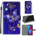 For Xiaomi Redmi Note 7 / C11 Blue Golden Chain Butterflies