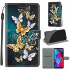 For Xiaomi Redmi Note 7 / C20 Gold Silver Flying Butterflies