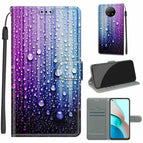 For Xiaomi Redmi Note 9 5G/ 9T / C05 Purple Blue Water Drops