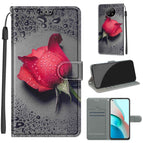 For Xiaomi Redmi Note 9 5G/ 9T / C14 Black Water Drop Rose
