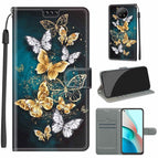 For Xiaomi Redmi Note 9 5G/ 9T / C20 Gold Silver Flying Butterflies