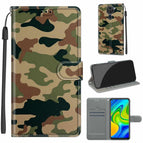 For Xiaomi Redmi Note 9/Redmi 10X 4G / C12 Green Yellow Camouflage