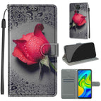 For Xiaomi Redmi Note 9/Redmi 10X 4G / C14 Black Water Drop Rose