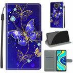 For Xiaomi Redmi Note 9S/9 Pro / C11 Blue Golden Chain Butterflies