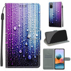For Xiaomi Redmi Note 10 Pro Max/10 Pro / C05 Purple Blue Water Drops