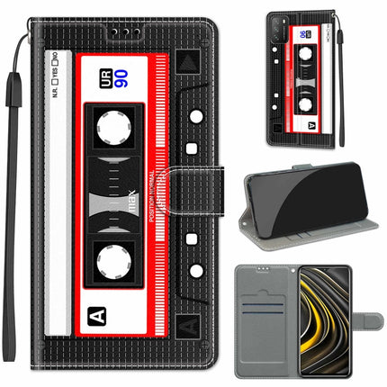 Voltage Coloured Drawing Magnetic Clasp Horizontal Flip PU Leather Case with Holder & Card Slots, For Xiaomi Poco M3
