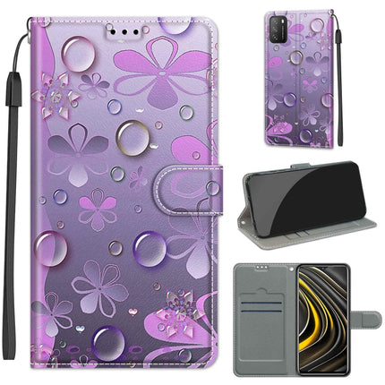 Voltage Coloured Drawing Magnetic Clasp Horizontal Flip PU Leather Case with Holder & Card Slots, For Xiaomi Poco M3