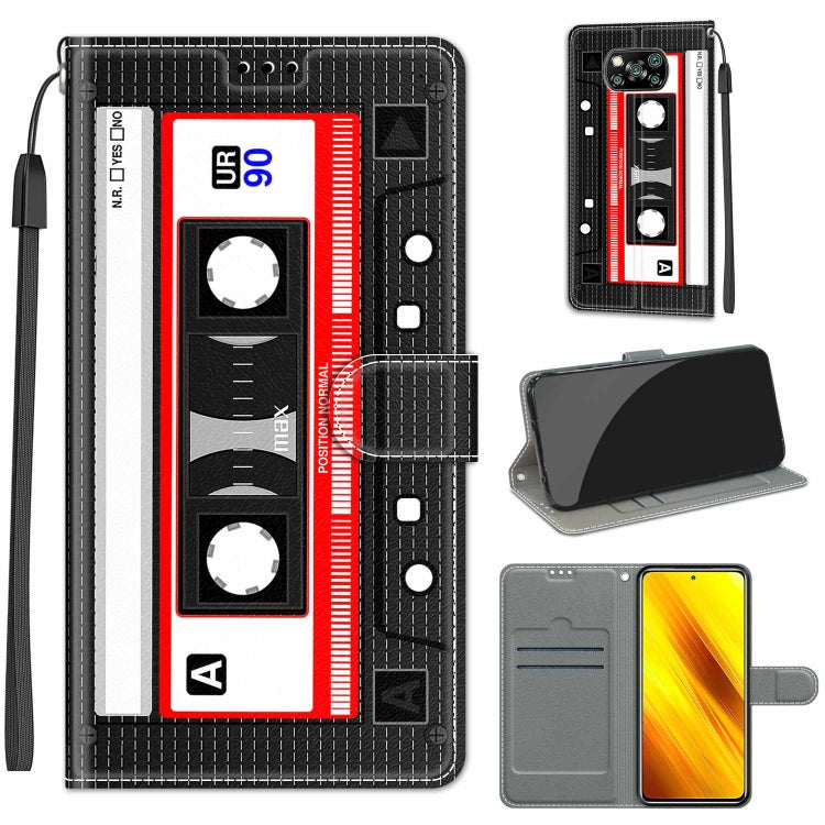 Voltage Coloured Drawing Magnetic Clasp Horizontal Flip PU Leather Case with Holder & Card Slots