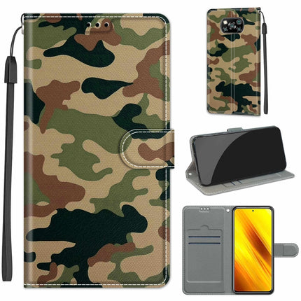Voltage Coloured Drawing Magnetic Clasp Horizontal Flip PU Leather Case with Holder & Card Slots, For Xiaomi Poco X3 NFC
