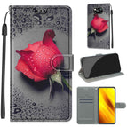For Xiaomi Poco X3 NFC / C14 Black Water Drop Rose