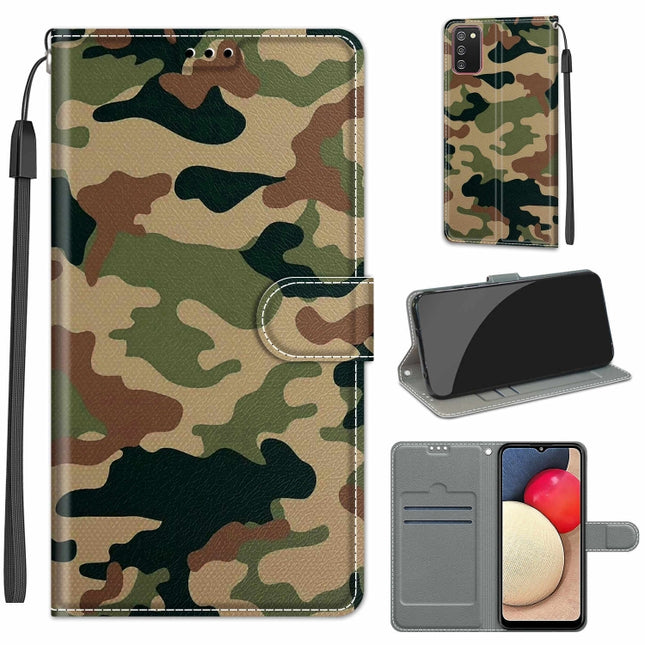 Voltage Colored Drawing Magnetic Clasp Horizontal Flip PU Leather Case with Holder & Card Slots, For Samsung Galaxy A02s / M02s
