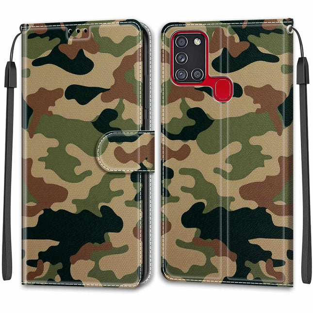 Voltage Colored Drawing Magnetic Clasp Horizontal Flip PU Leather Case with Holder & Card Slots, For Samsung Galaxy A21s