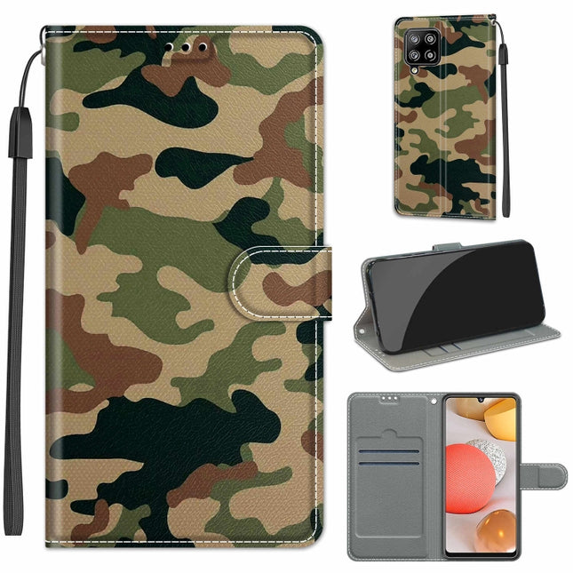 Voltage Colored Drawing Magnetic Clasp Horizontal Flip PU Leather Case with Holder & Card Slots, For Samsung Galaxy A42 5G