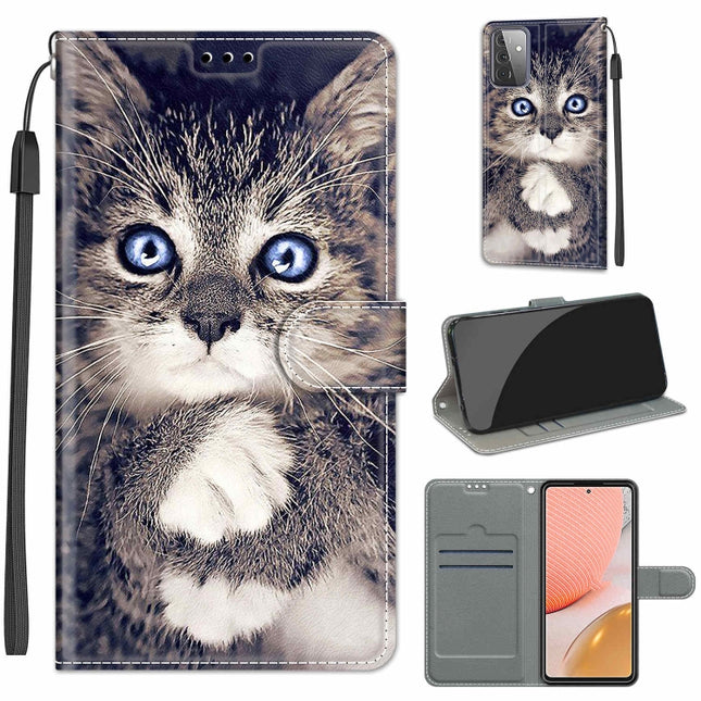 Voltage Colored Drawing Magnetic Clasp Horizontal Flip PU Leather Case with Holder & Card Slots, For Samsung Galaxy A72 5G
