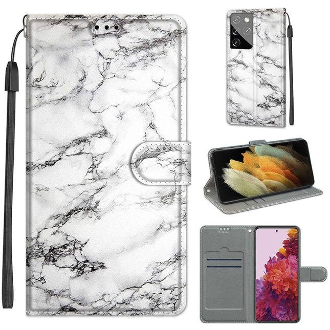 Voltage Colored Drawing Magnetic Clasp Horizontal Flip PU Leather Case with Holder & Card Slots, For Samsung Galaxy S21 Ultra 5G