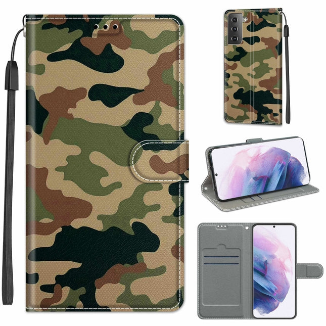 Voltage Colored Drawing Magnetic Clasp Horizontal Flip PU Leather Case with Holder & Card Slots, For Samsung Galaxy S21+ 5G