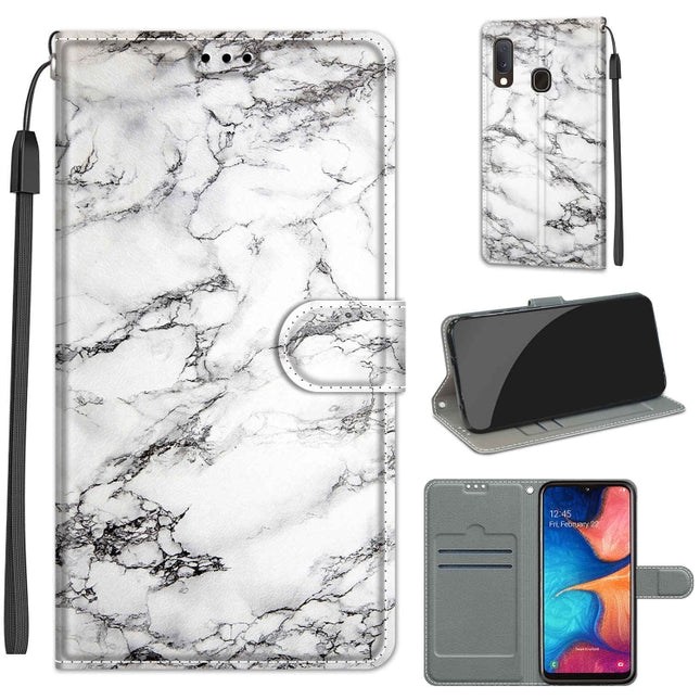 Voltage Colored Drawing Magnetic Clasp Horizontal Flip PU Leather Case with Holder & Card Slots, For Samsung Galaxy A20e