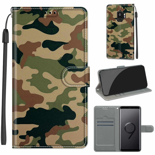 Voltage Colored Drawing Magnetic Clasp Horizontal Flip PU Leather Case with Holder & Card Slots, For Samsung Galaxy S9+