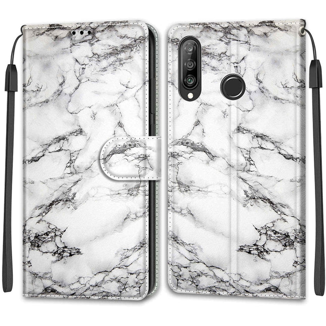 Voltage Colored Drawing Magnetic Clasp Horizontal Flip PU Leather Case with Holder & Card Slots