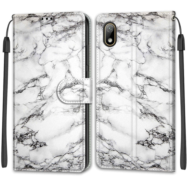 Voltage Colored Drawing Magnetic Clasp Horizontal Flip PU Leather Case with Holder & Card Slots