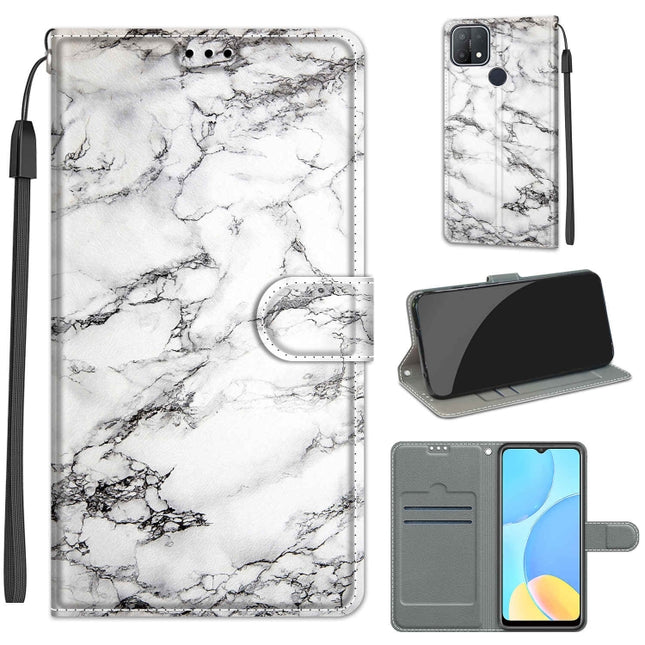 Voltage Coloured Drawing Magnetic Clasp Horizontal Flip PU Leather Case with Holder & Card Slots, For OPPO A15 / A15s