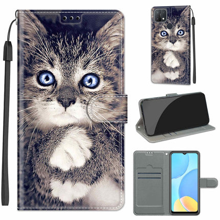 Voltage Coloured Drawing Magnetic Clasp Horizontal Flip PU Leather Case with Holder & Card Slots, For OPPO A15 / A15s