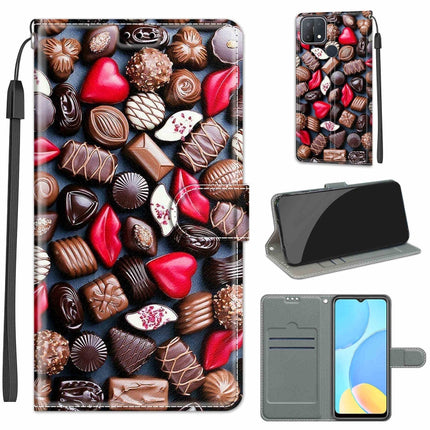 Voltage Coloured Drawing Magnetic Clasp Horizontal Flip PU Leather Case with Holder & Card Slots, For OPPO A15 / A15s