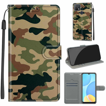 Voltage Coloured Drawing Magnetic Clasp Horizontal Flip PU Leather Case with Holder & Card Slots, For OPPO A15 / A15s