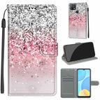 For OPPO A15 / A15s / C13 Silver Pink Glitter