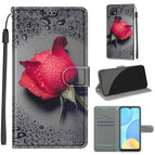 For OPPO A15 / A15s / C14 Black Water Drop Rose