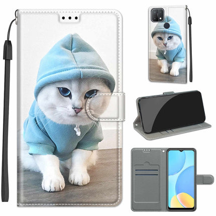 Voltage Coloured Drawing Magnetic Clasp Horizontal Flip PU Leather Case with Holder & Card Slots, For OPPO A15 / A15s