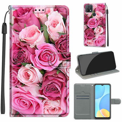 Voltage Coloured Drawing Magnetic Clasp Horizontal Flip PU Leather Case with Holder & Card Slots, For OPPO A15 / A15s