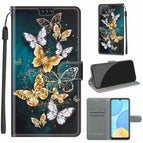 For OPPO A15 / A15s / C20 Gold Silver Flying Butterflies