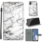 For OPPO A52 / A92 / A72 / C01 White Marble