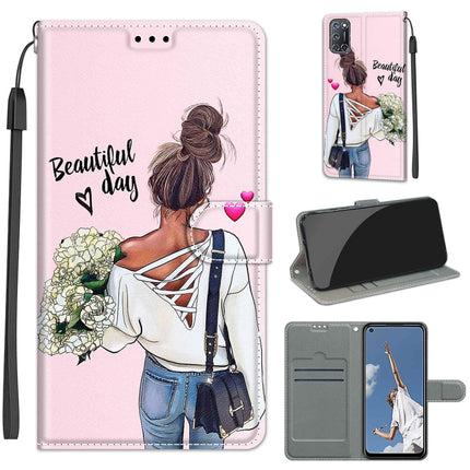 Voltage Coloured Drawing Magnetic Clasp Horizontal Flip PU Leather Case with Holder & Card Slots, For OPPO A52 / A92 / A72