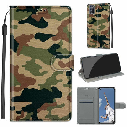 Voltage Coloured Drawing Magnetic Clasp Horizontal Flip PU Leather Case with Holder & Card Slots, For OPPO A52 / A92 / A72