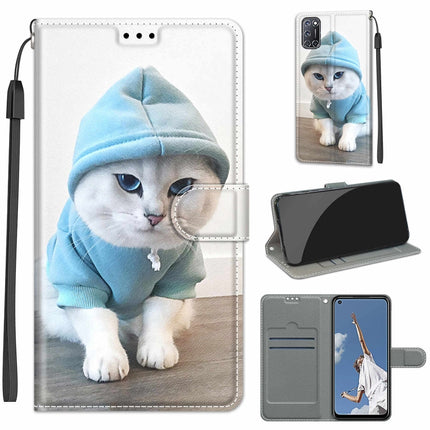 Voltage Coloured Drawing Magnetic Clasp Horizontal Flip PU Leather Case with Holder & Card Slots, For OPPO A52 / A92 / A72