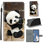 For OPPO A52 / A92 / A72 / C18 Wood Board Panda