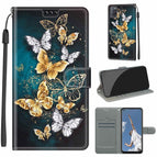 For OPPO A52 / A92 / A72 / C20 Gold Silver Flying Butterflies